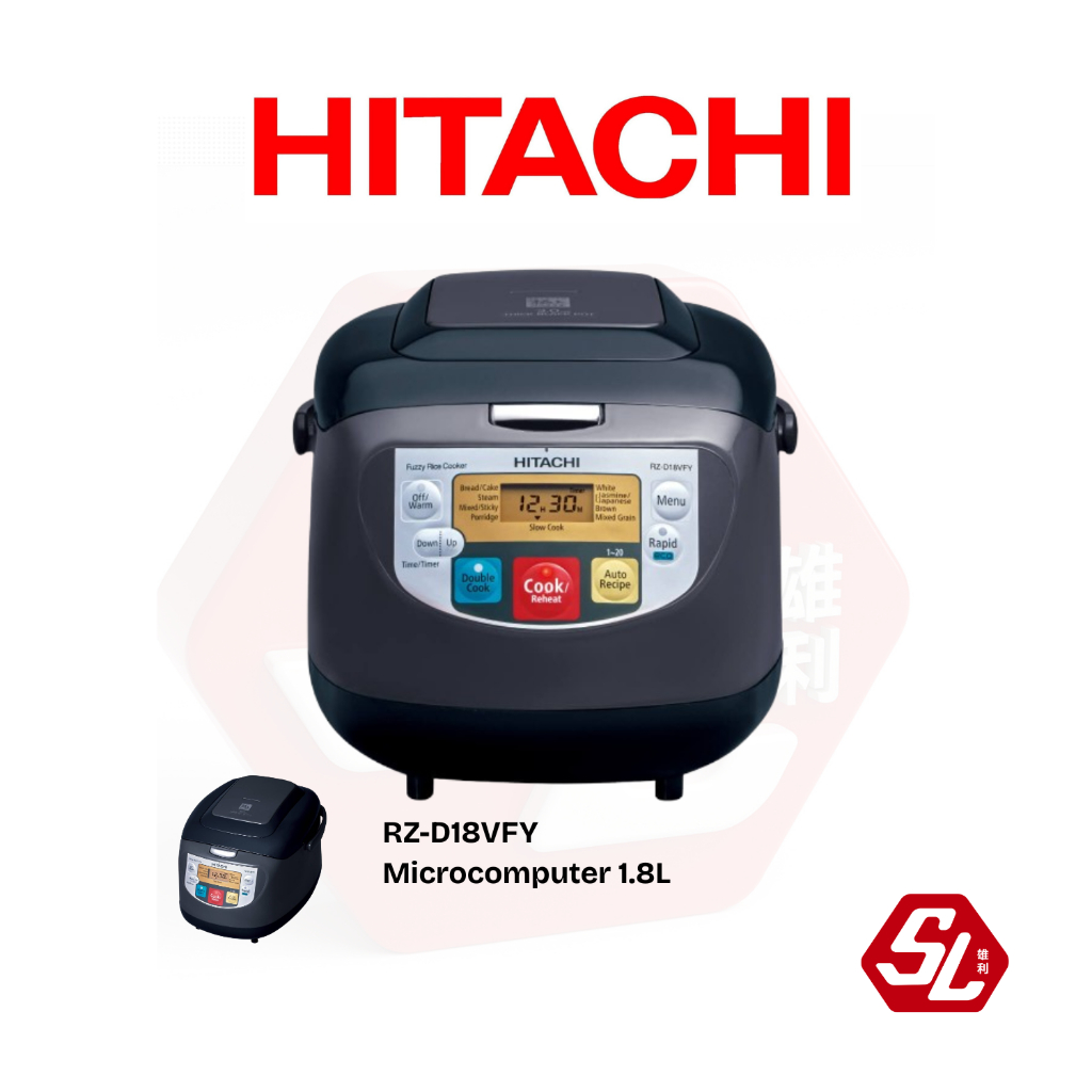 Hitachi 1.8L Microcomputer Rice Cooker - Off Black | Shopee Malaysia