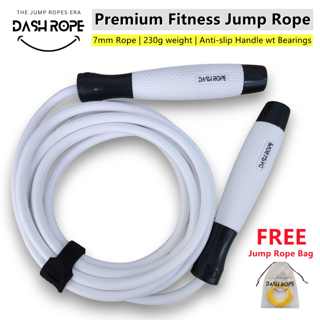 DASHROPE HYROX Fitness Jump Rope Heavy Weighted 7mm 8mm Tali Skipping ...