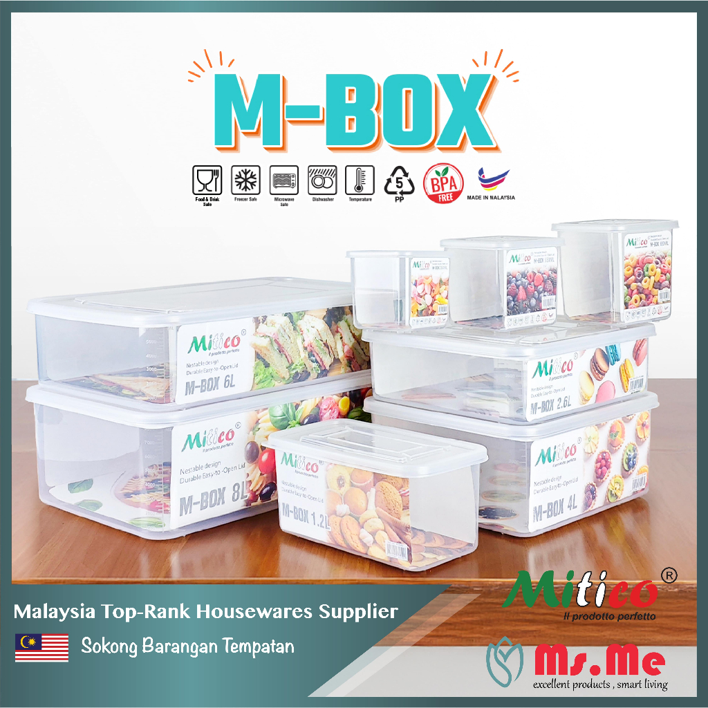 Ms.Me M-Box nestable design Storage Stackable Container Bekas Makanan ...