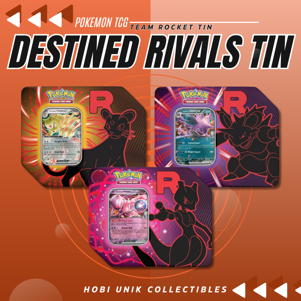 (Live Rip)[SV10] Pokemon TCG : Destined Rivals Tin (5Packs) | Shopee ...