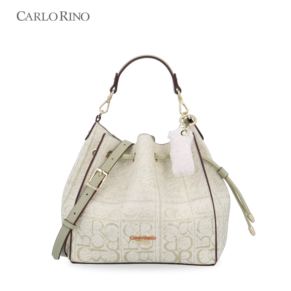 Carlo Rino Carlo GEO Fluffe Bucket Bag - Green | Shopee Malaysia