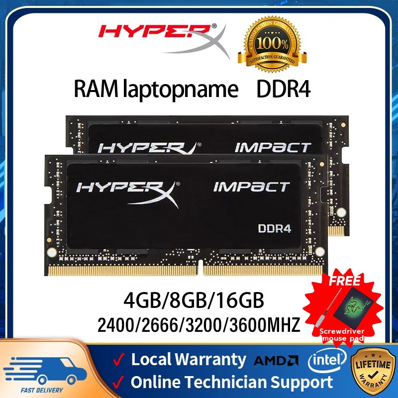 Hyperx Aura Compatible Ram HyperX Impact DDR4 Laptop RAM 4GB 8GB - Main Image