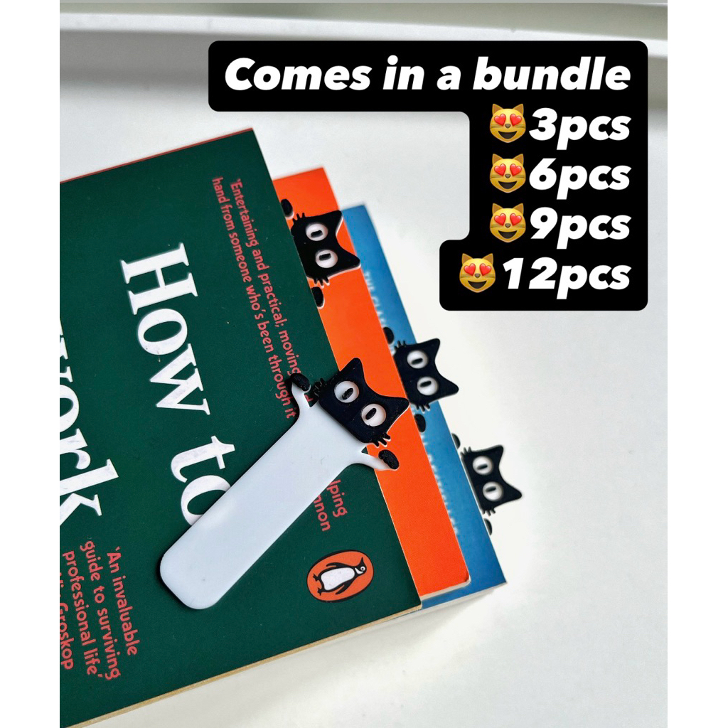 [Bundle] Bookmark Buku Bentuk Kucing Comel | Penanda Buku Cat Shape ...