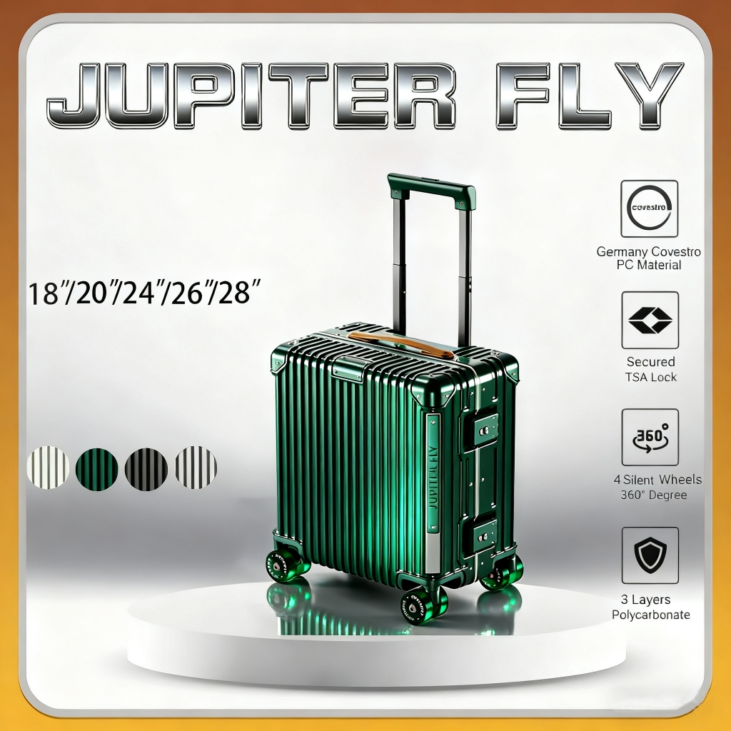 🧡MALAYSIA🧡JUPITER FLY Boarding Trolley Luggage Large Capacity