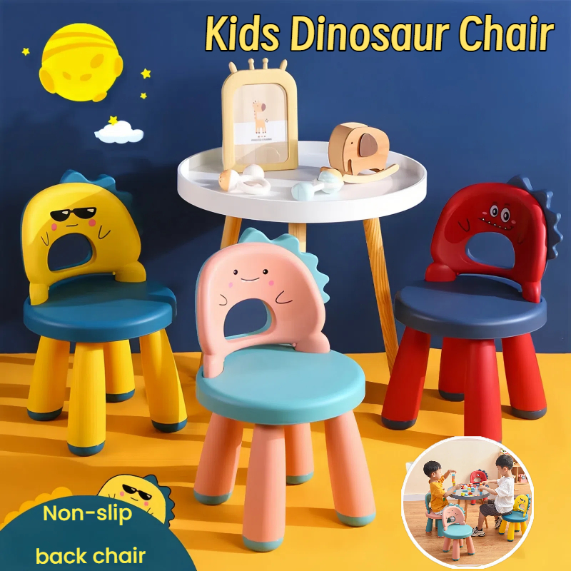 Kids Dinosaur Chair Anti Slip Seat baby Dining Chair with Backrest ...