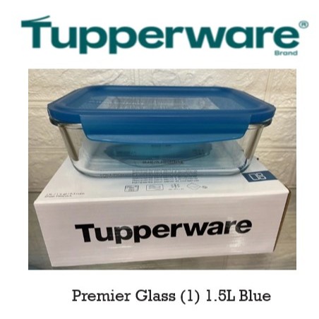 Tupperware PremiaGlass Rectangular (1.0L) OR (1.5) Lunch Box / Premium ...
