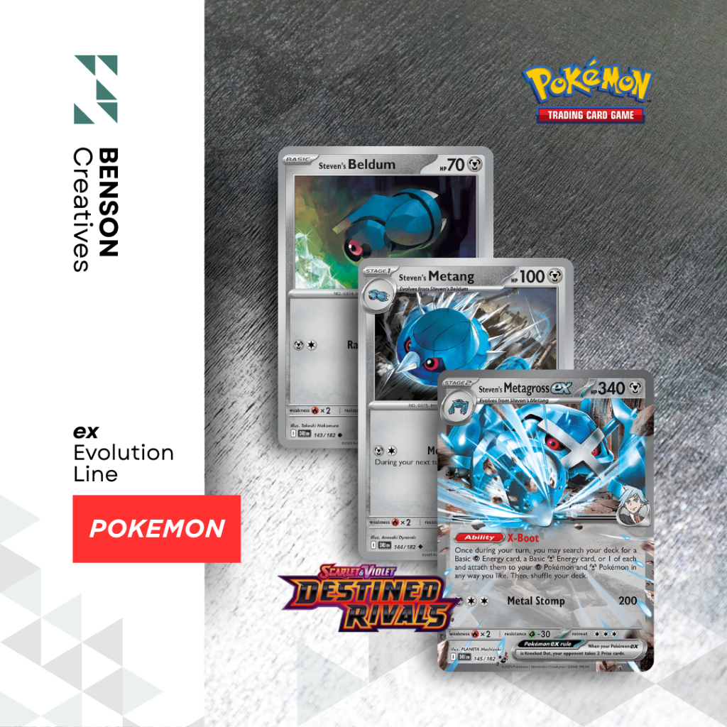 Steven's Beldum, Metang, Metagross ex (Evolution Line) [Destined Rivals ...
