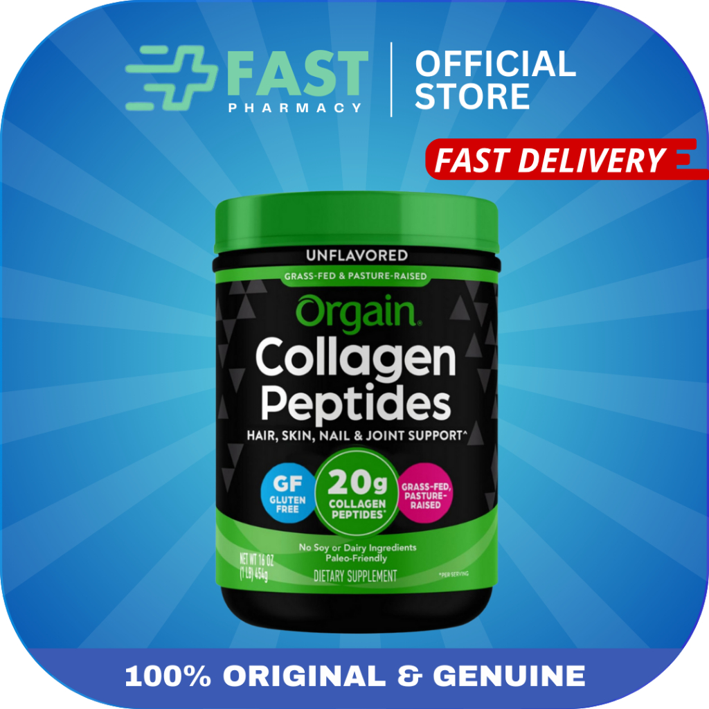 Orgain Collagen Peptides Powder Unflavored 454g | Shopee Malaysia
