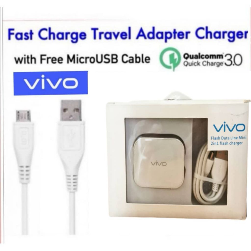 Flash Charger Vivo Y17 Wireless Charging Data Cable Charger Fast