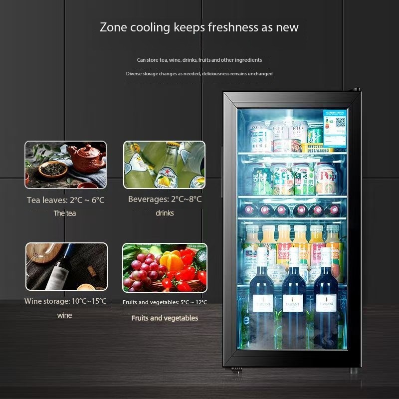 Freezer home living room small living room single door transparent ...