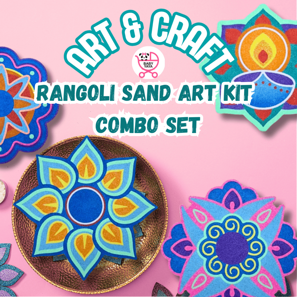 【10 PACKS】Deepavali Rangoli Sand Art Kids Combo Set – Colour Sand Craft ...