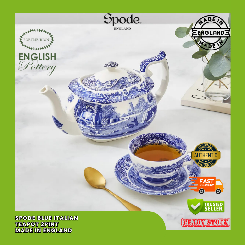 Spode Blue Italian Tea Pot 2pt 1st Quality (ENG) | Shopee Malaysia