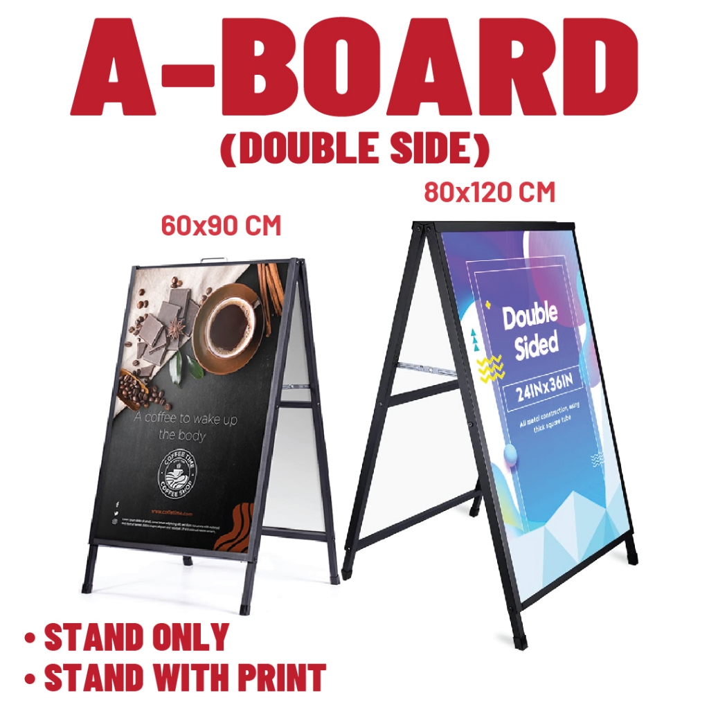 A BOARD STAND I DOUBLE SIDE STAND I METAL STAND I 60cm x 90cm I 80cm x ...