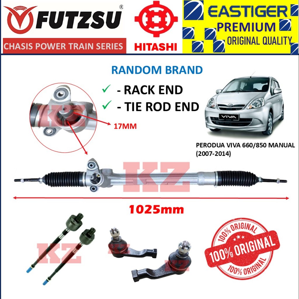 PERODUA VIVA 660 850 MANUAL 2007-2014 NON POWER STEERING RACK | Shopee ...