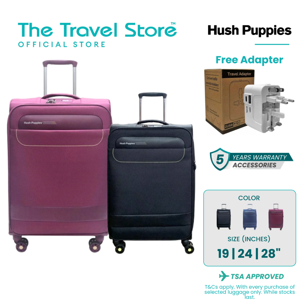 Hush Puppies Lite Soft Zipper T/Case 19/24/28 HP02-693145 luggage