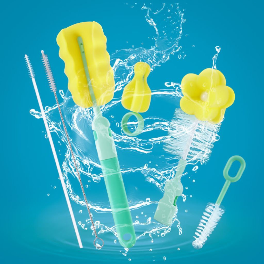BABY WASHING BOTTLE BRUSH NIPPLE BRUSH SUCTION TUBE BRUSH CLEANING ...