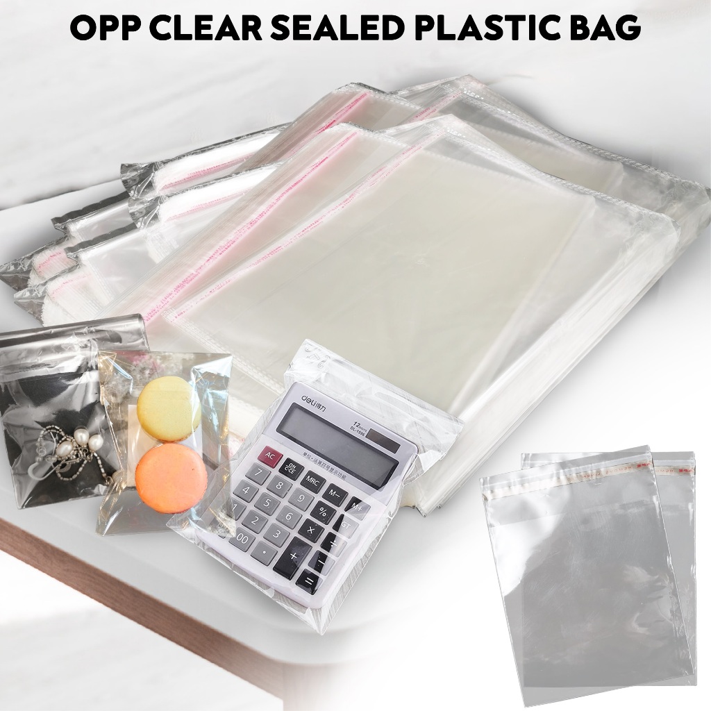 Cheapest Ready Stock 100 Pieces Self-Adhesive Resealable Transparent ...