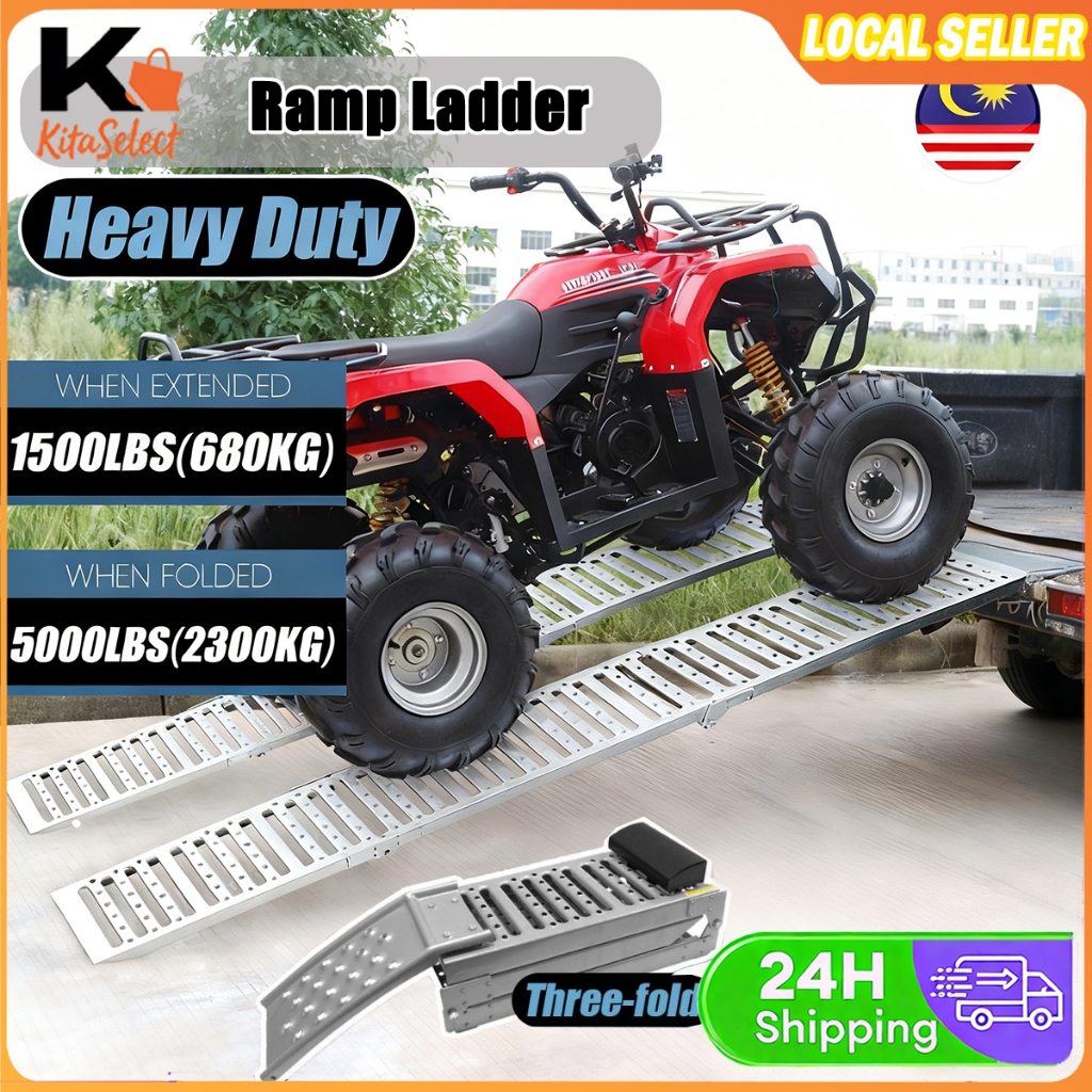 Aluminum Ramp Ladder Tangga Motor Folding Ladder Stage Ramp Transport ...