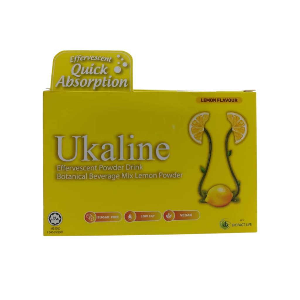 BIOFACT LIFE Ukaline Effervescent Powder Drink Lemon Flavour 5g 1Box ...