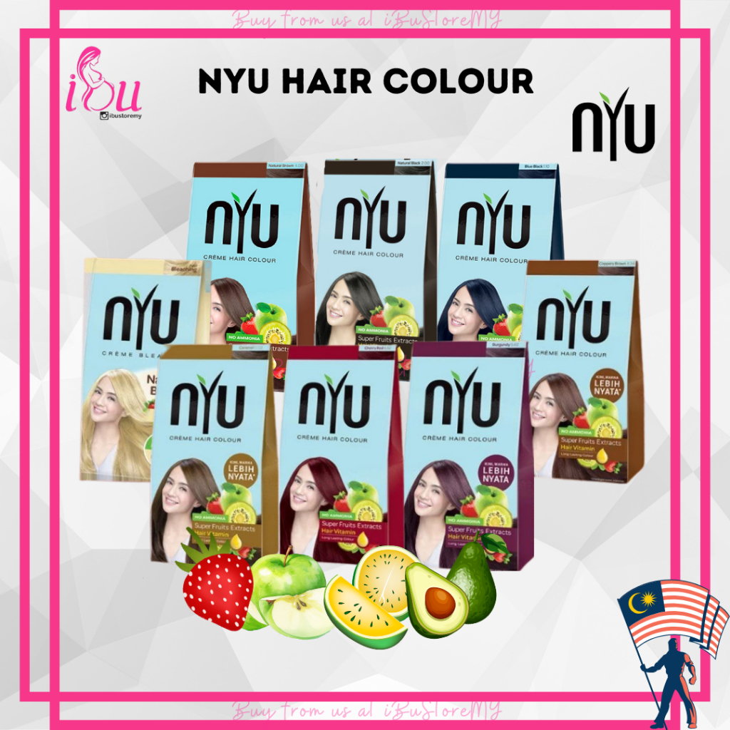 NYU Creme Hair Colour 30ml Pewarna Rambut Halal Tanpa Ammonia Sah Solat ...