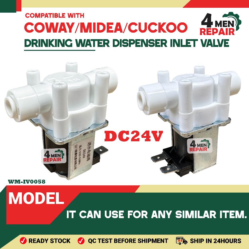(DC24V) COWAY / MIDEA / CUCKOO DRINKING WATER DISPENSER INLET VALVE ...