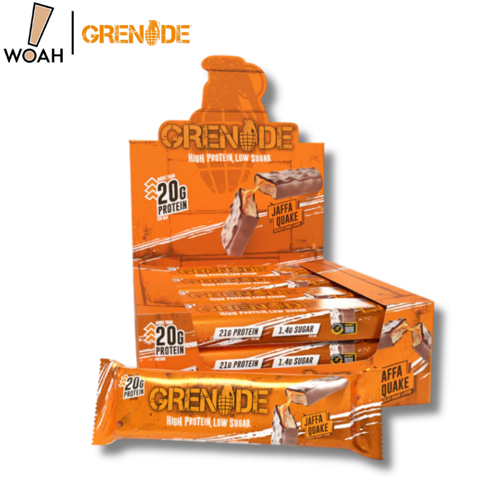 Grenade Protein Bar 60g Per Bar - Jaffa Quake Chocolate Orange (6pcs ...