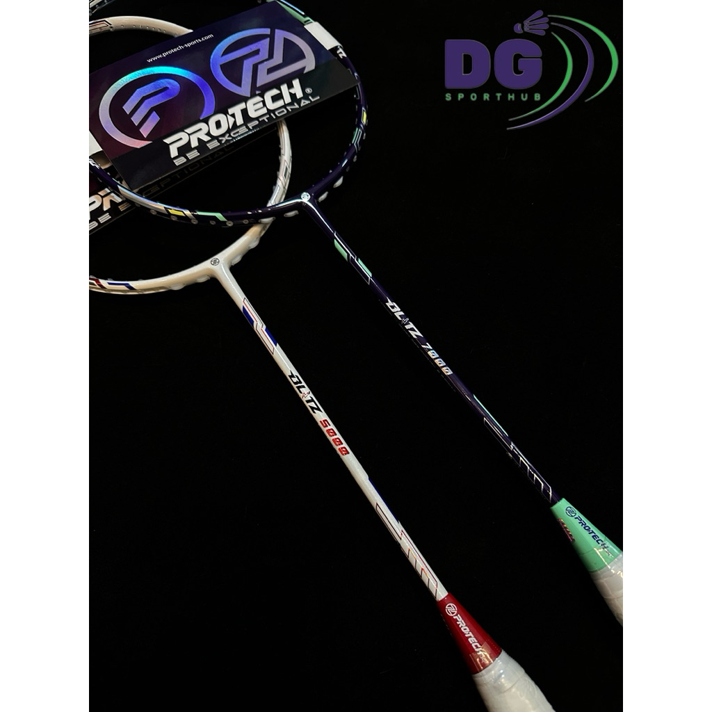 PROTECH BLITZ 5000 / 7000 BADMINTON RACQUET (100% AUTHENTIC) | Shopee ...