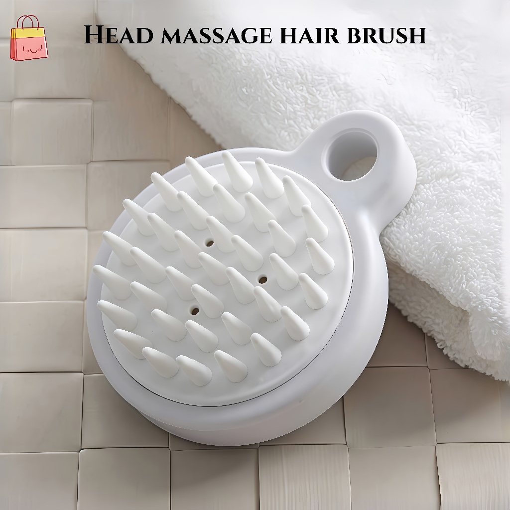 Japan Soft Silicon Shampoo Brush Hair Head Body Bath Washing Scalp ...