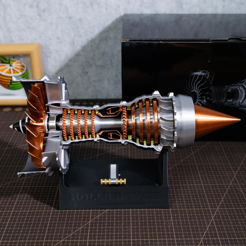 Turbofan Engine Model 3D Printed Assembly Display with Functional ...