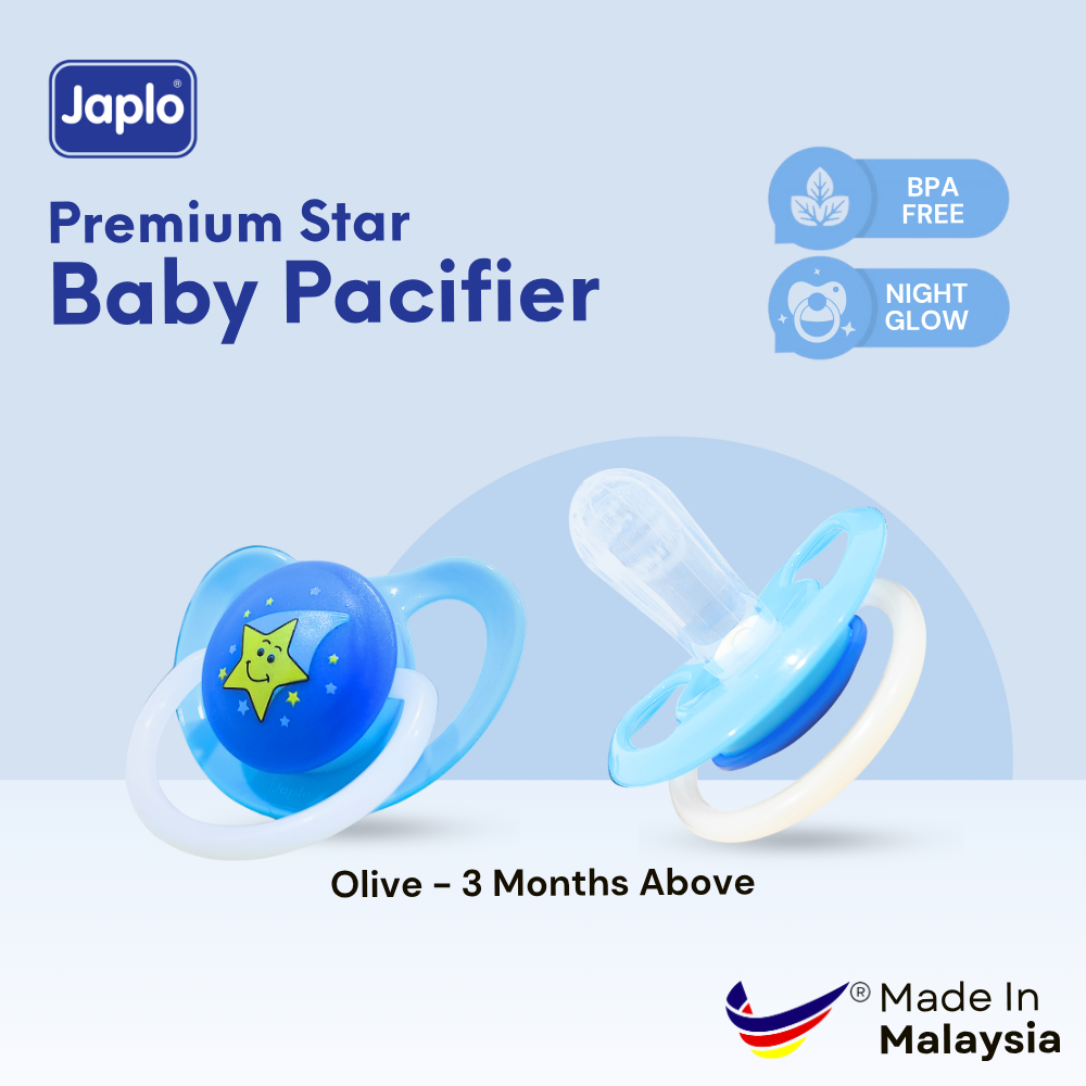 Japlo Premium Star Olive Pacifier with Cover Food Grade Silicone Puting ...