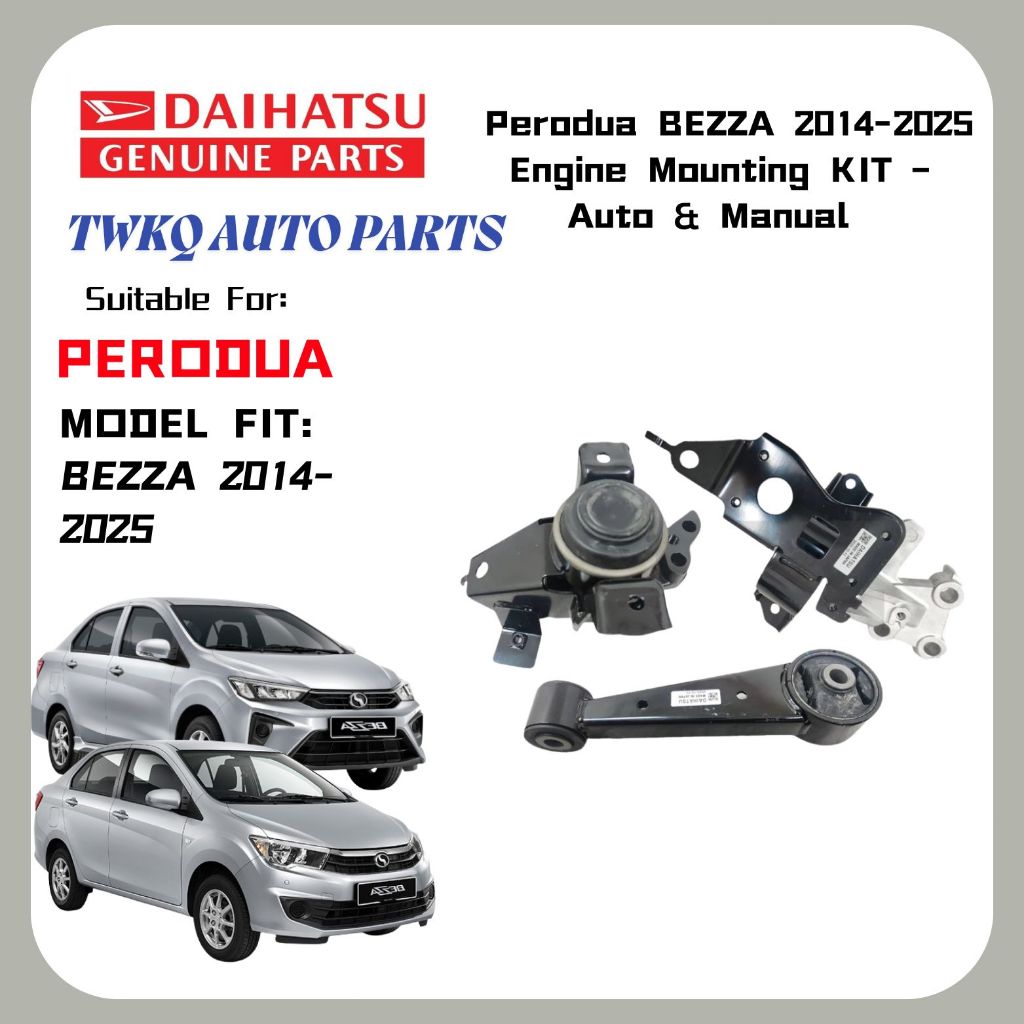 Perodua Bezza 3in1 Engine Mounting Kit + Bracket 2014–2025 Auto Manual ...