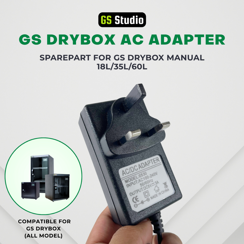 GS DryBox AC Adapter | Power Supply Spare Part for 18L 35L 60L GS ...