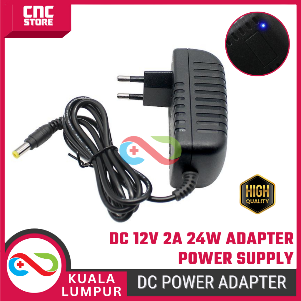 Adapter 12V 2A 24W DC Power Supply – Power Adapter for Arduino UNO ...