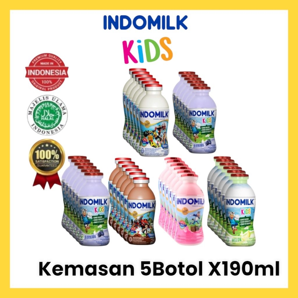 Indomilk kids 190ml(Kemasan 6btl) | Shopee Malaysia