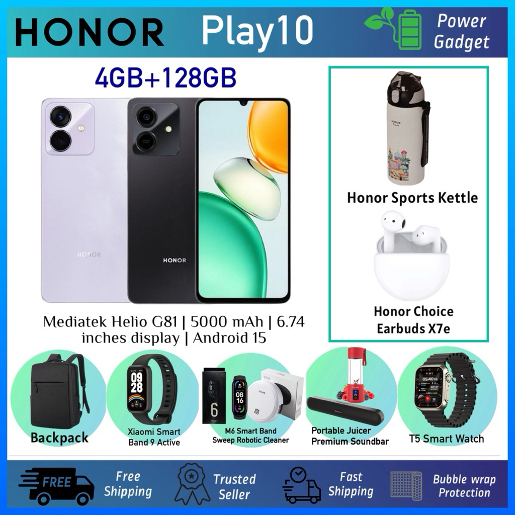 Honor Play10 4GB+128GB | Helio G81 Octa-Core Processor | 6.74" Clear Fullview Display | 5000mAh Battery