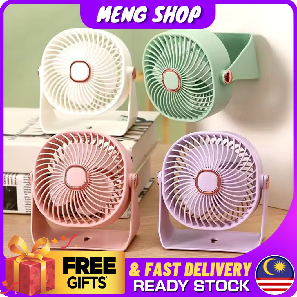 Type-C Desk Fans Portable Table 360° Head Rotation Small Personal ...