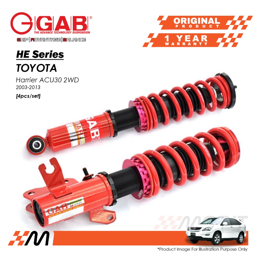 Toyota Harrier ACU30 2WD 2003-2013 - GAB HE Hi Lo Bodyshift Adjustable ...