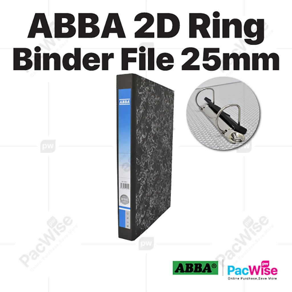 ABBA 2D Ring File Binder File 25mm | Without Clip AB12001 | 2D Ring ...
