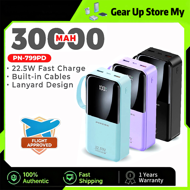 Pineng PN-799PD 30000mAh 22.5W With Fast Charging Power Bank | Shopee ...