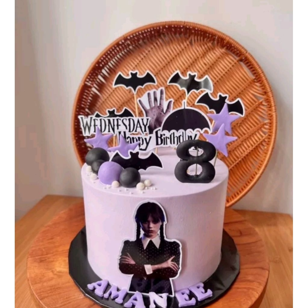 WEDNESDAY CAKE TOPPER (FREE ADD NAME) | Shopee Malaysia