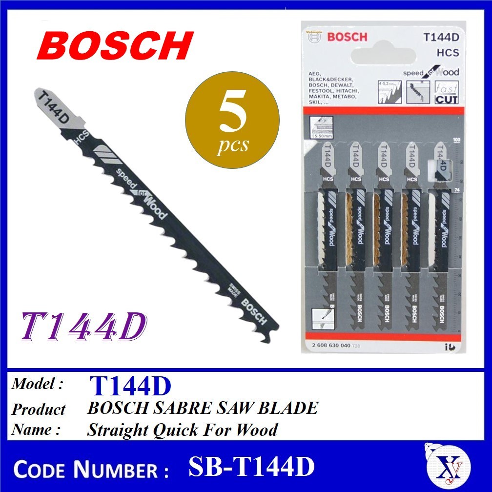 T144D BOSCH JIG SAW BLADE - Top Straight Quick For Wood 6-60mm - SB ...