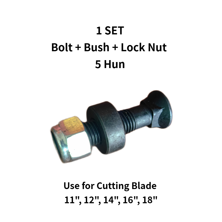 Bolt & Bush & Lock Nut (1 Set) M16 x 70mm use for Cutting Blade Rotary ...