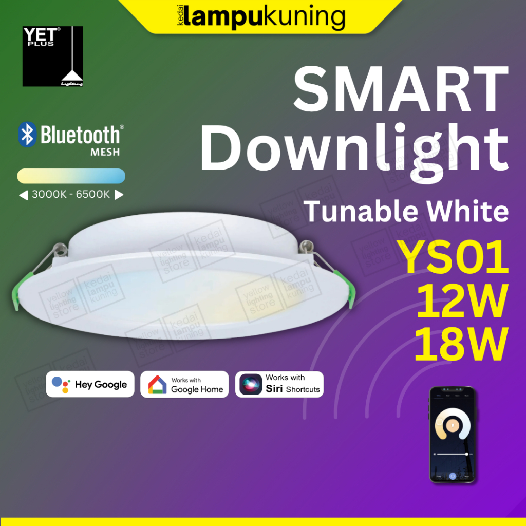 [SMART] YETPlus Smart Downlight (Recessed) YS01 Bluetooth Mesh 12W 18W ...
