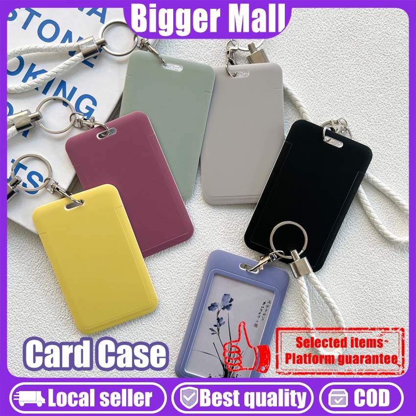 Card Holder Lanyard Strap/ Keychain Card Cover/Macaron Solid Color ...
