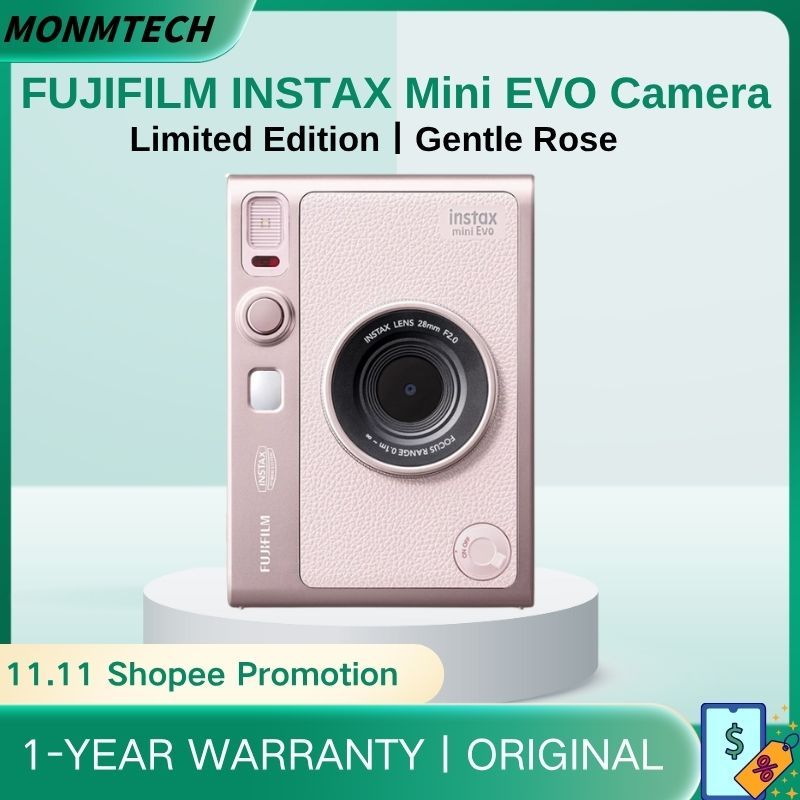 [Limited Edition] FUJIFILM INSTAX Mini EVO Camera - Gentle Rose ...