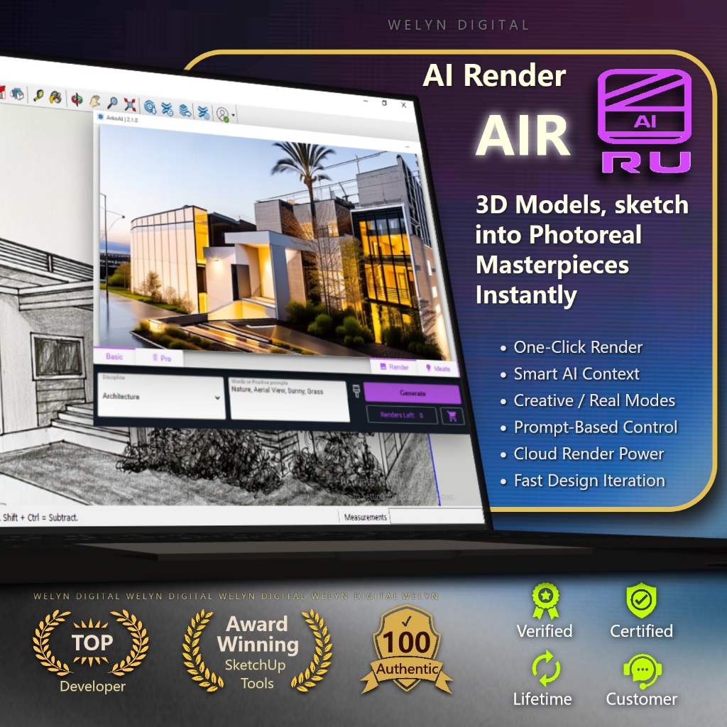 AI Rendering | AIR Extension for SketchUp | Cloud-Based Photorealistic ...