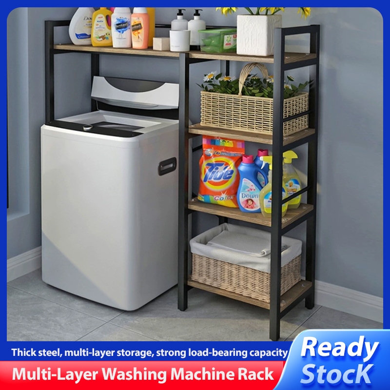 Washing Machine Rack Multi-Layer Rak Bilik Mandi Shelf Balcony Floor ...
