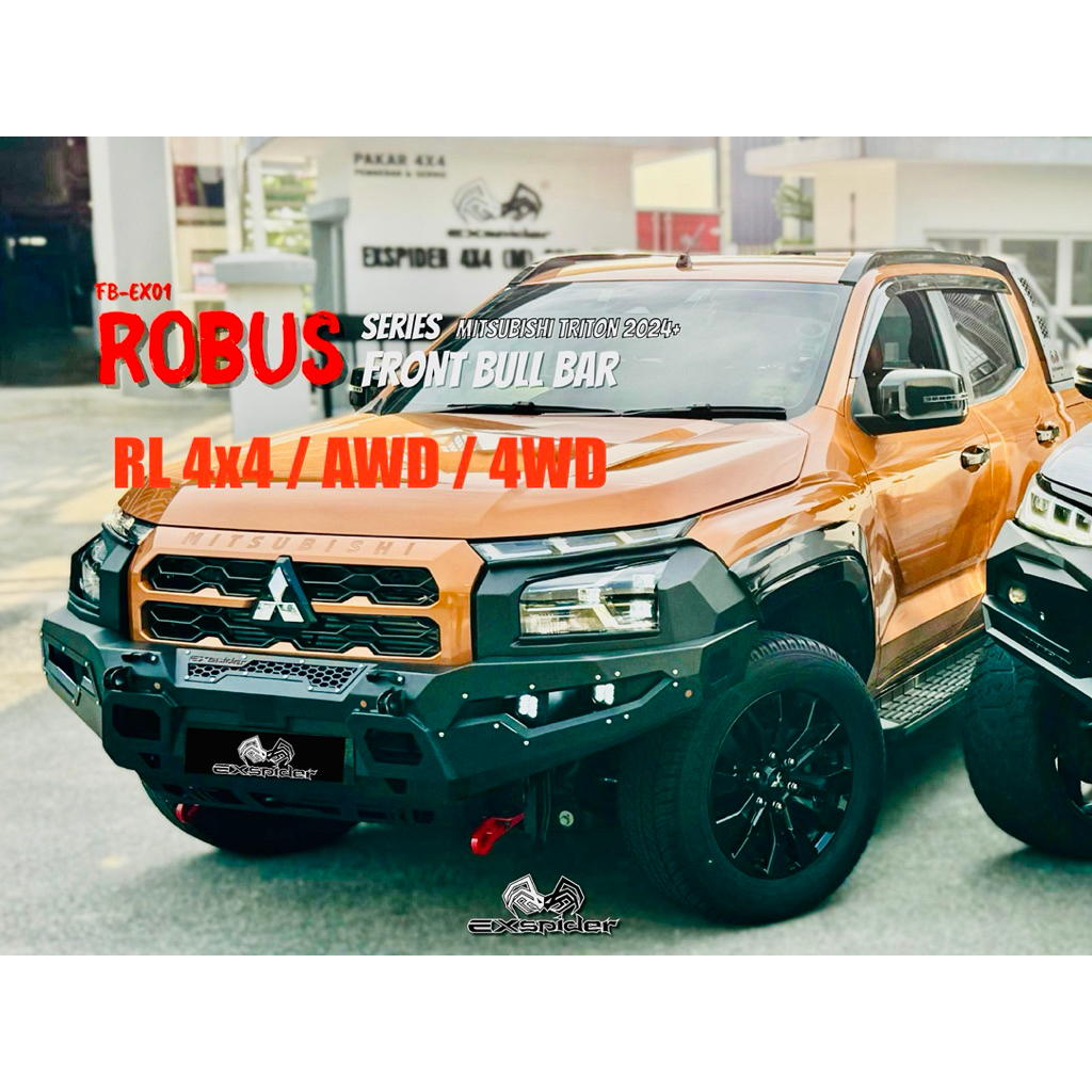 EXspider TA2 ROBUS mitsubishi triton 2015 - 2026 front rear bull bumper ...
