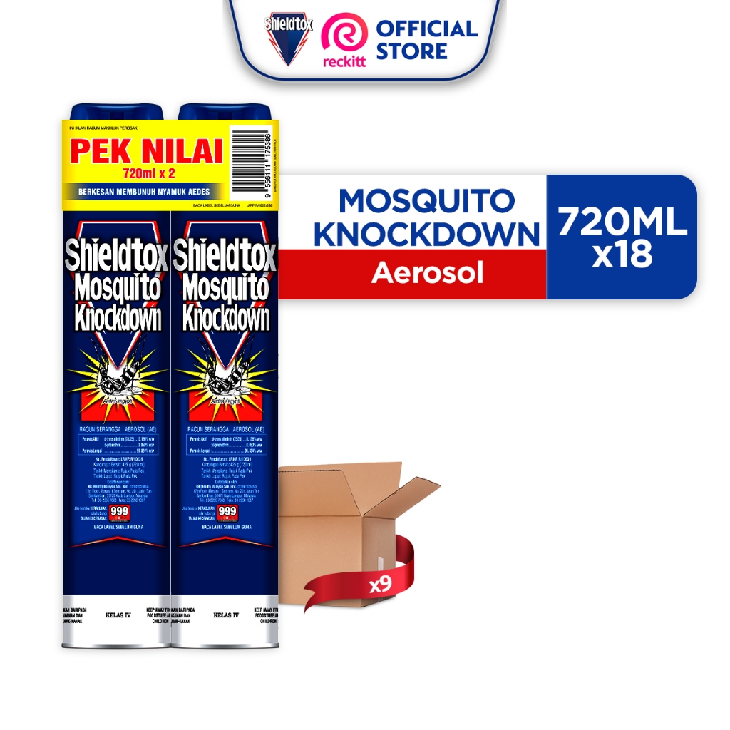 [Carton of 9] Shieldtox Mosquito Spray Aerosol (720ml x 2) | Shopee ...