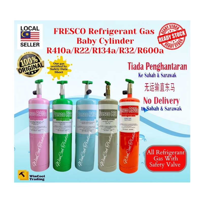 Original Fresco Refrigerant Gas Baby Cylinder R410a/R22/R134a/R600a/R32 ...